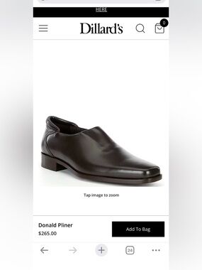 Donald Pliner Rex Nappa Stretch Loafer Shoe Black